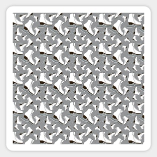 Figure Skates on Ultimate Gray Background Design Sticker